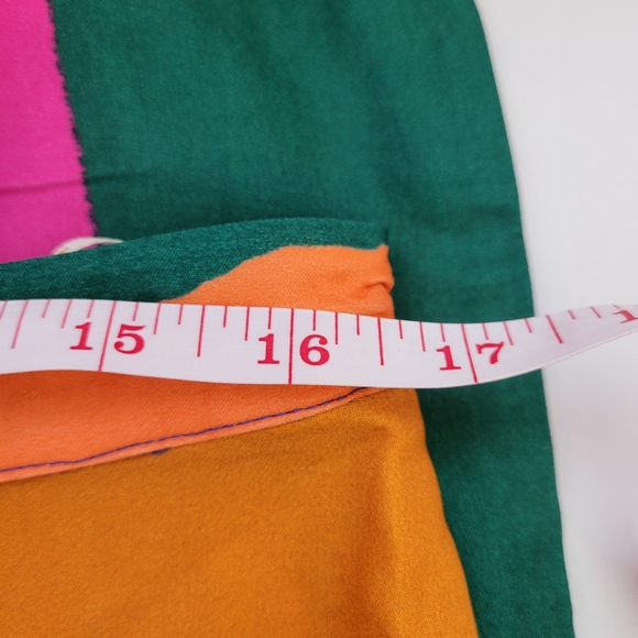 Farm Rio abstract bright print wide leg pants size L work date night  va… - Picture 5 of 10